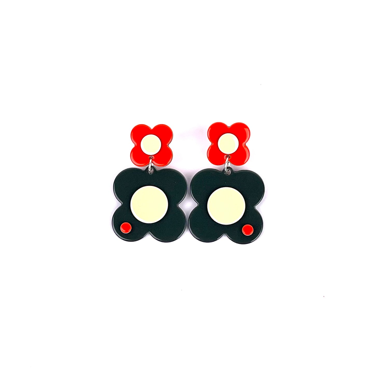 Hanover drop earrings - Dark green