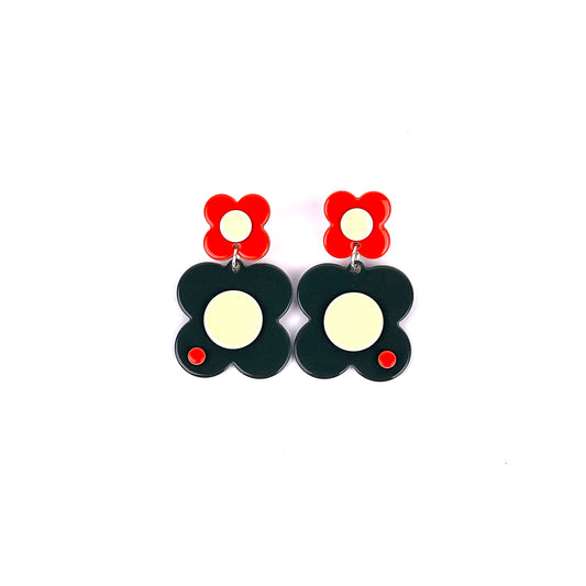 Hanover drop earrings - Dark green