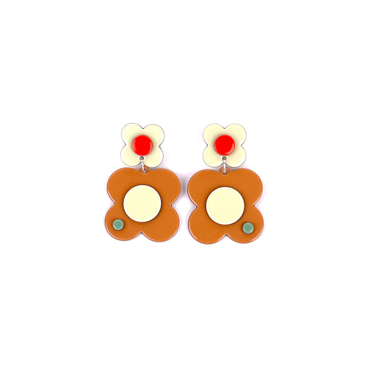 Hanover drop earrings - Ginger cream