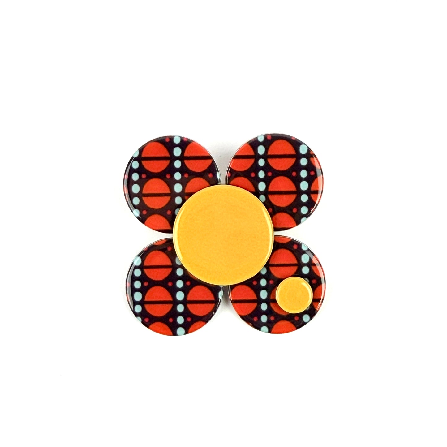 Florence brooch - Reds