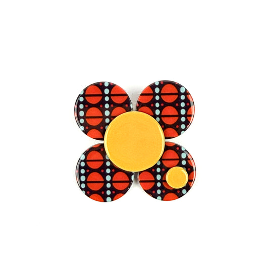 Florence brooch - Reds