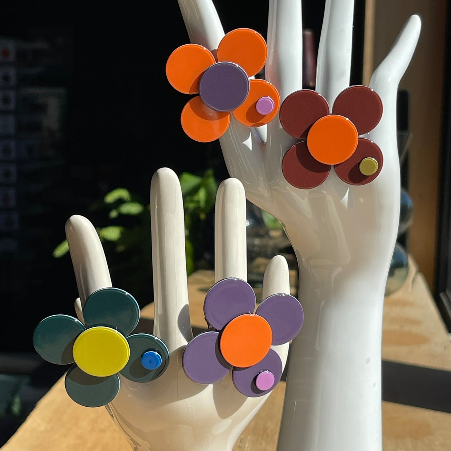 Florence Flower Ring - Dusty orange
