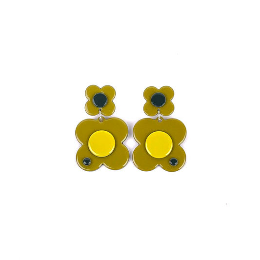 Hanover drop earrings - Khaki