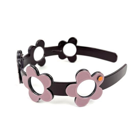 Boston cut-out headband - Deep aubergine