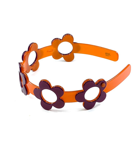 Boston cut-out headband - Orange/purple