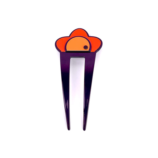Bibi hair pin - Deep aubergine