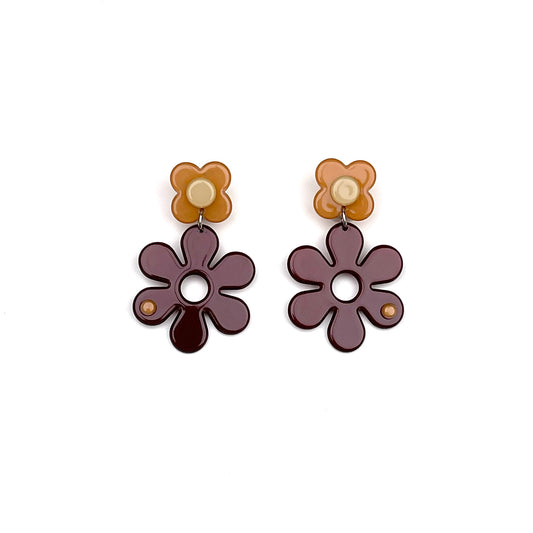 Stockholm drop earrings - Ginger Brown