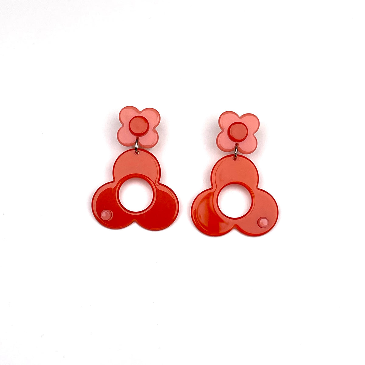 Barcelona drop earrings - Orange Peachy