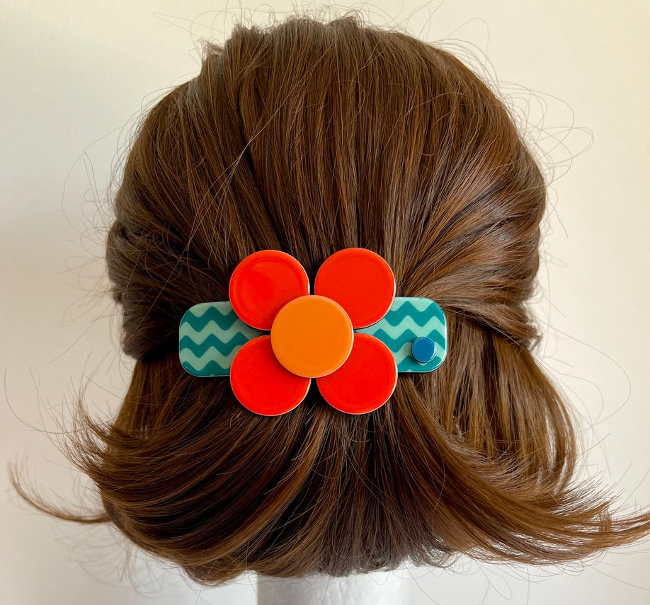 Florence - Teal zigzag