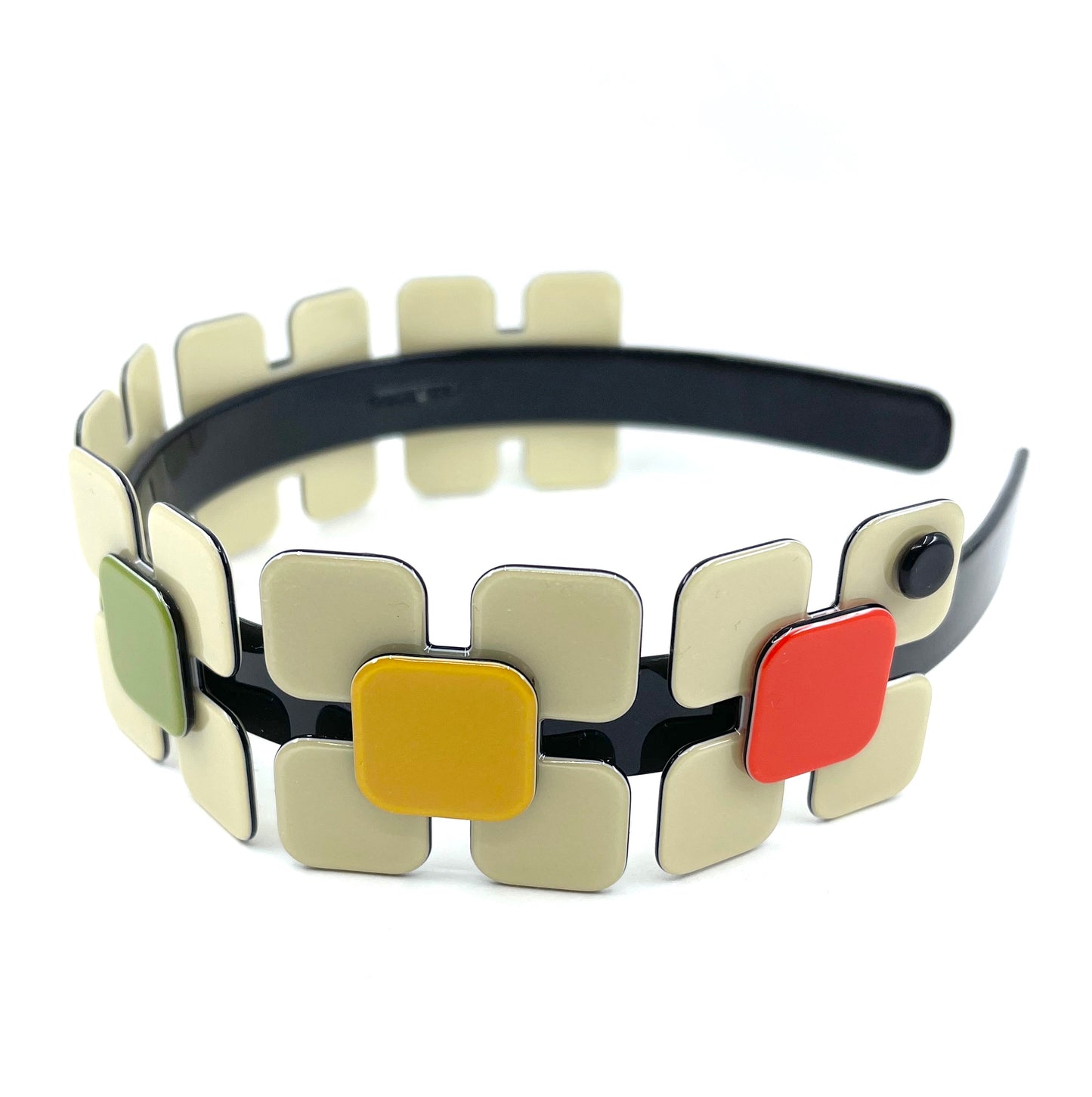Fancy flower headband - Cream/multi