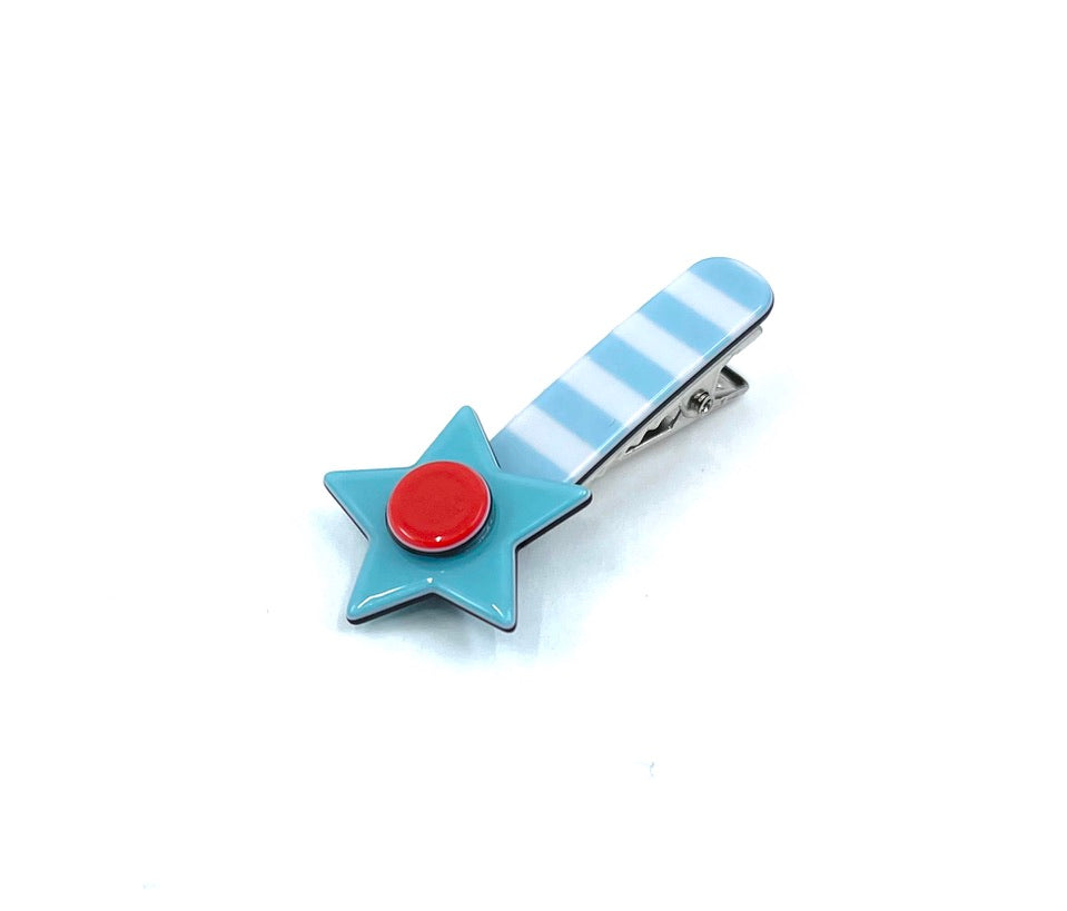 Little Inky star - turquoise stripe