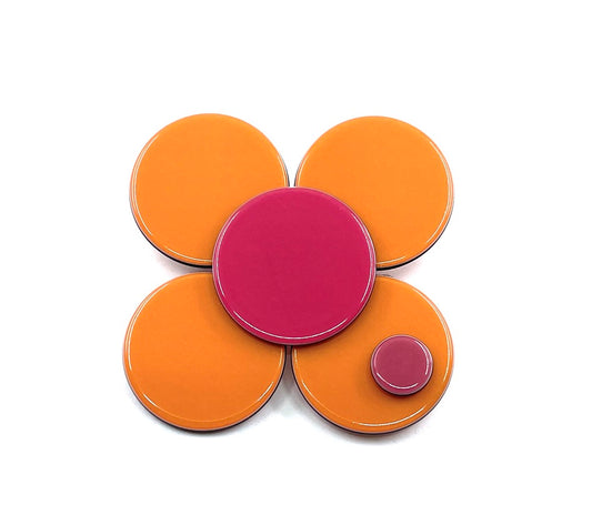 Florence brooch - Dusty orange