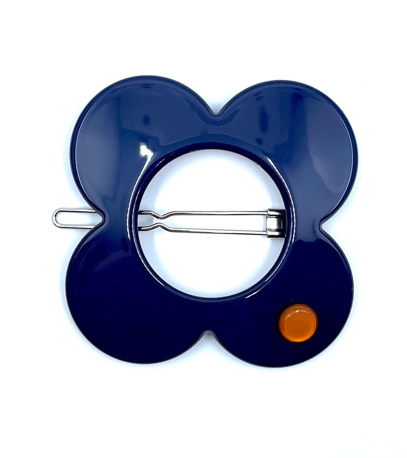 Hanover Large Hairclip - Navy