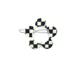 Boston Hairclip - black cream check
