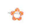 Boston Hairclip - Dusty orange lilac check