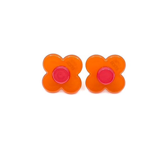 Hanover Earrings - Orange dark pink