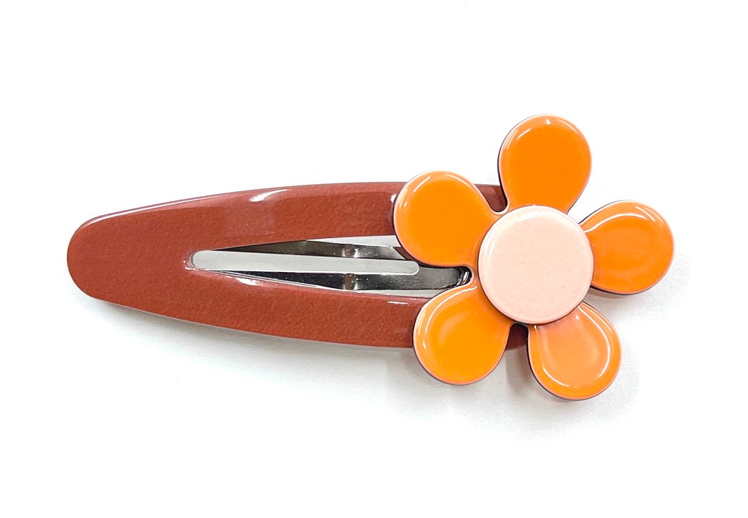 Flat flower click clack - Dusty orange