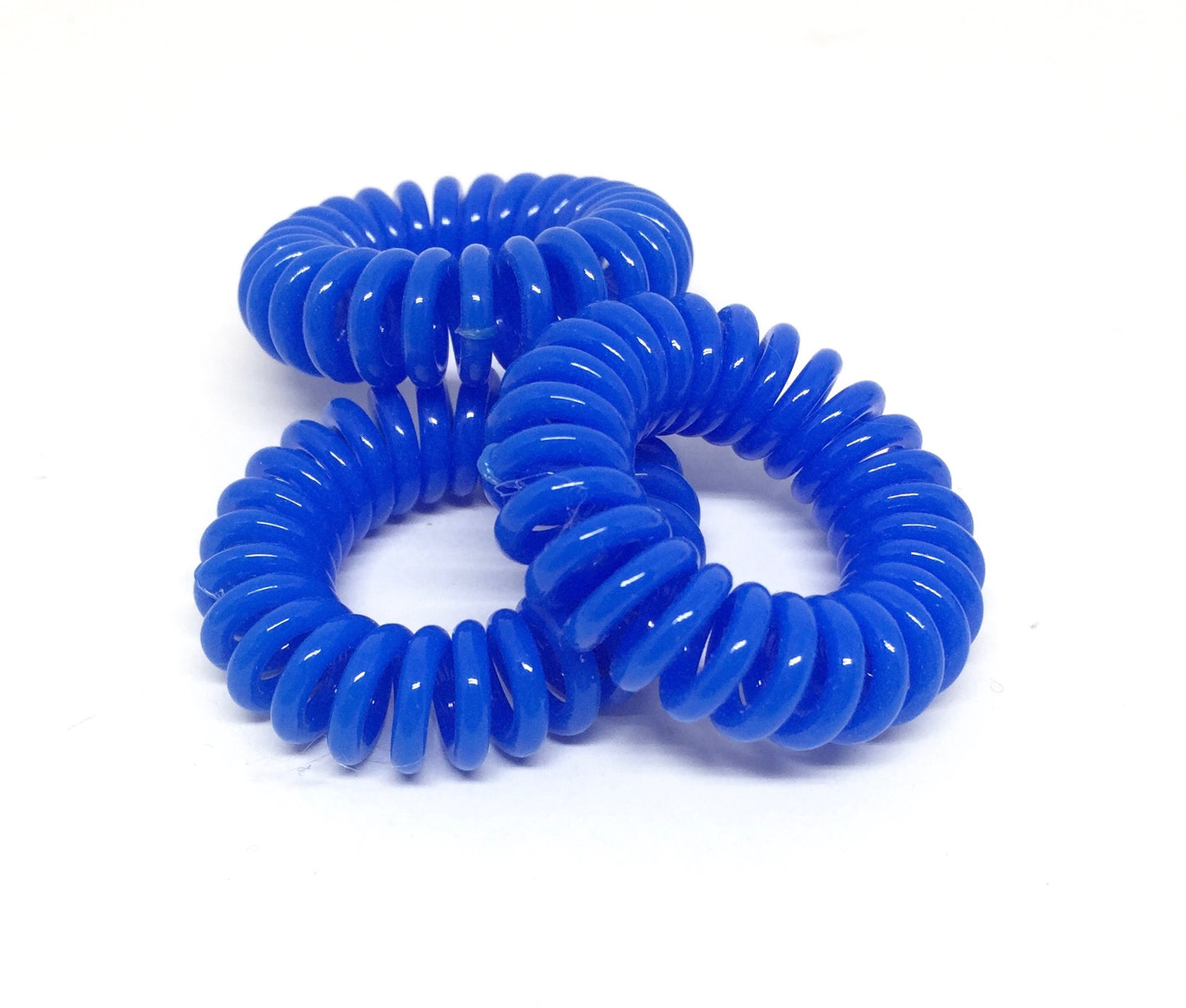 Spiral Hair Ties - Royal Blue
