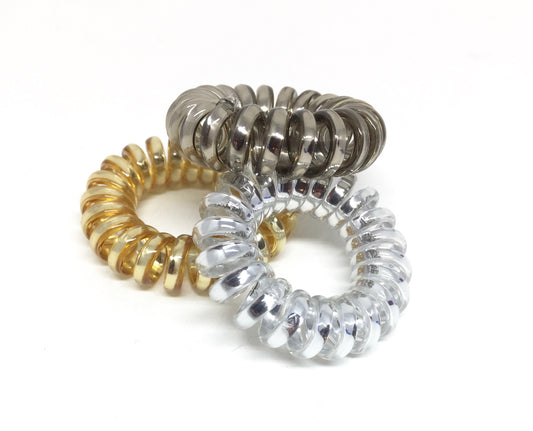 Spiral Hair Ties - No.1 Metallic