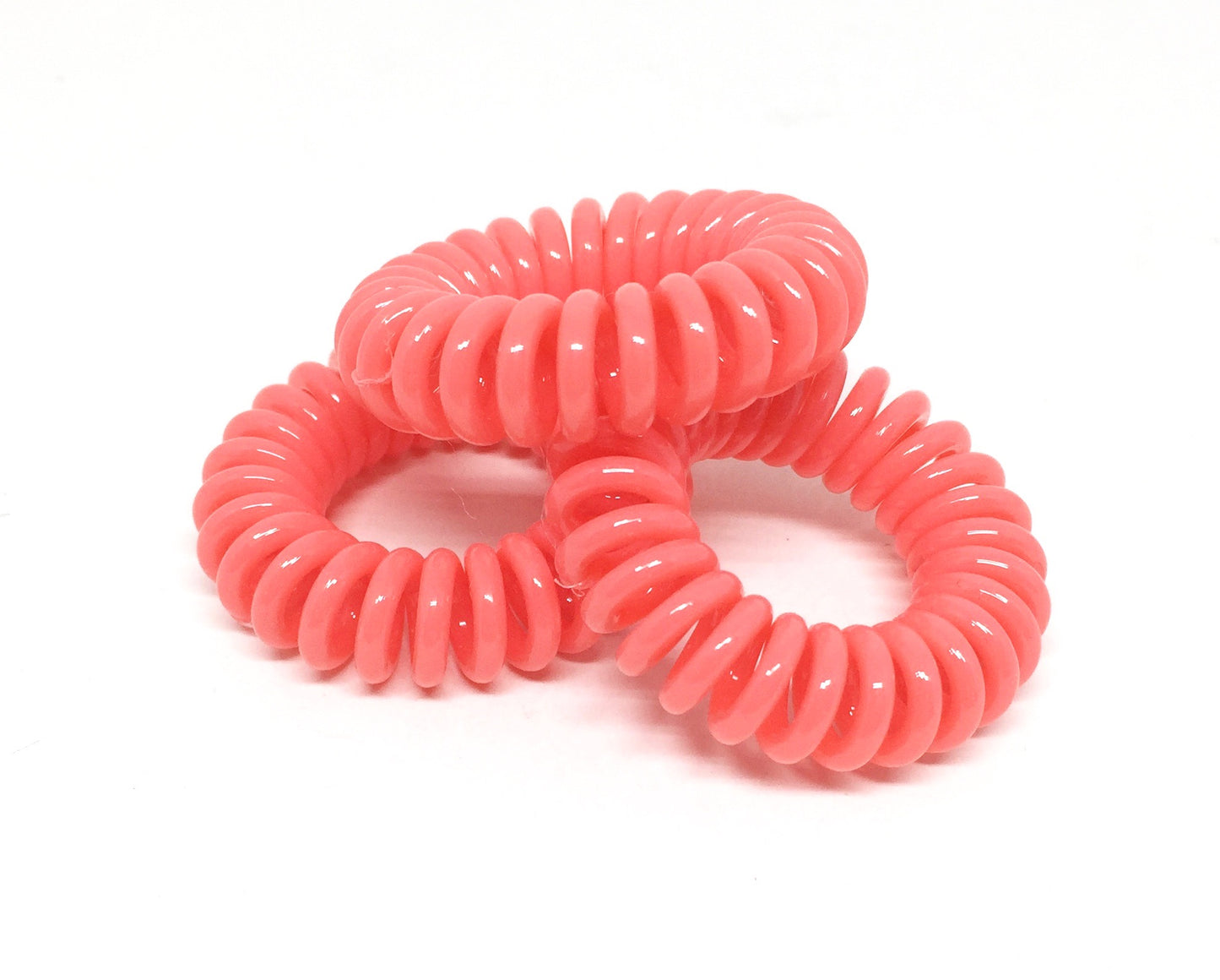 Spiral Hair Ties - No.8 Coral