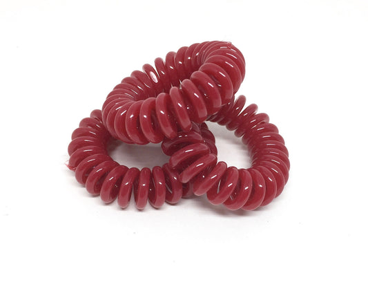 Spiral Hair Ties - Burgandy