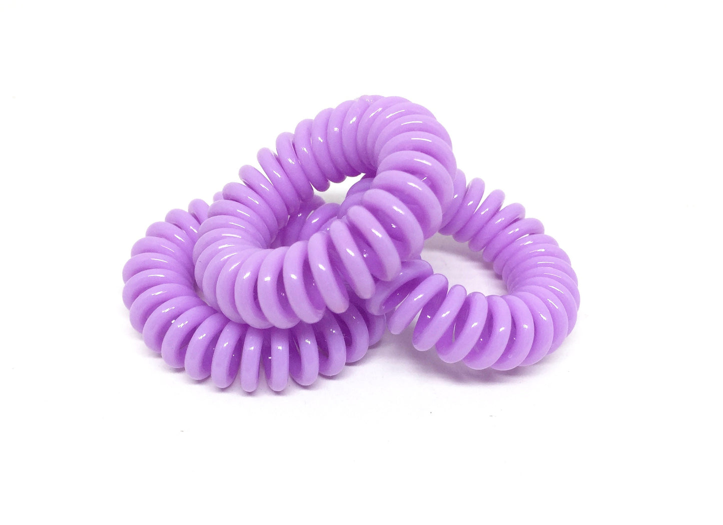 Spiral Hair Ties - purple lilac