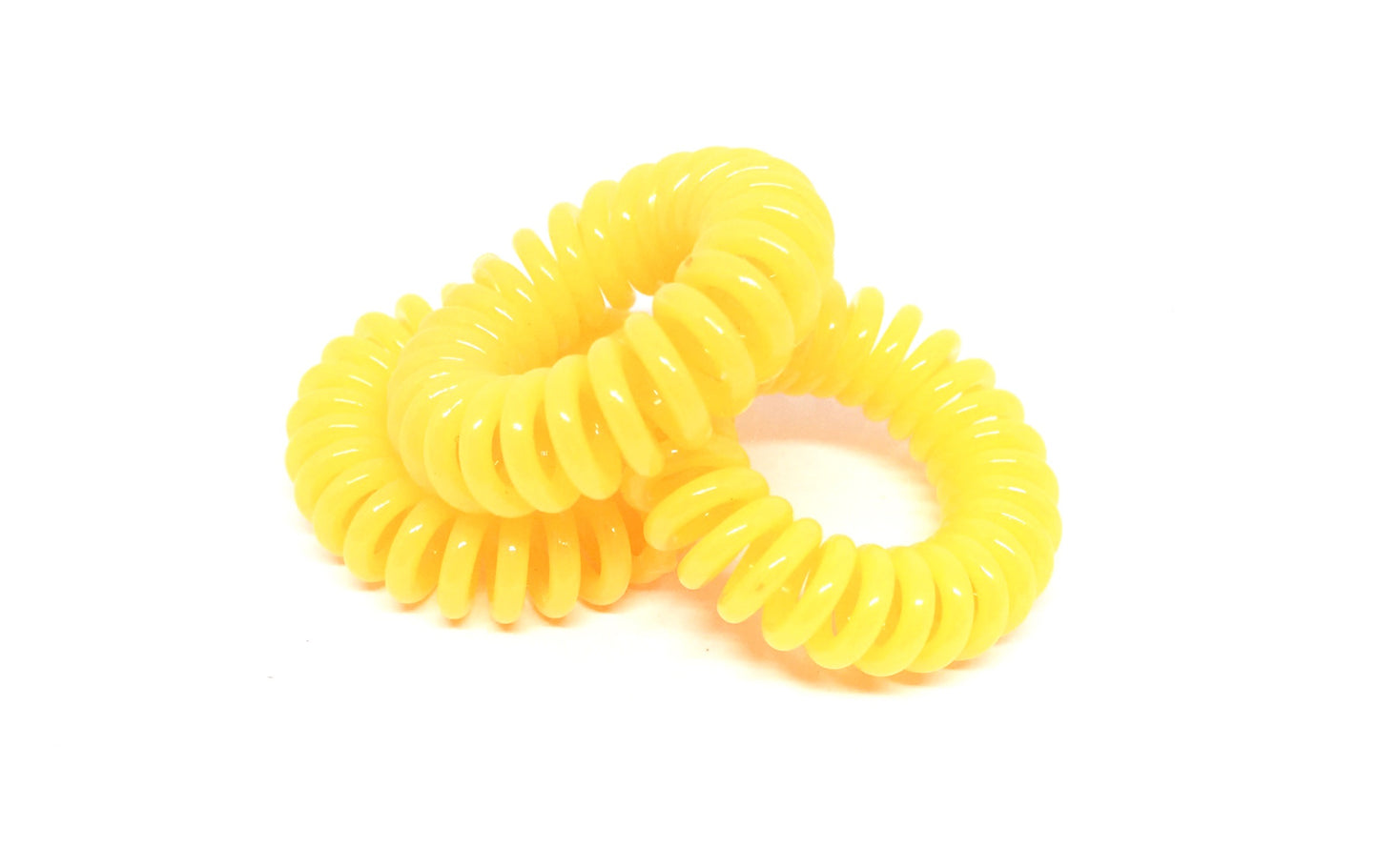 Spiral Hair ties - Yellow