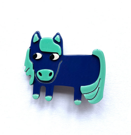 Polly pony hairclip - Blue