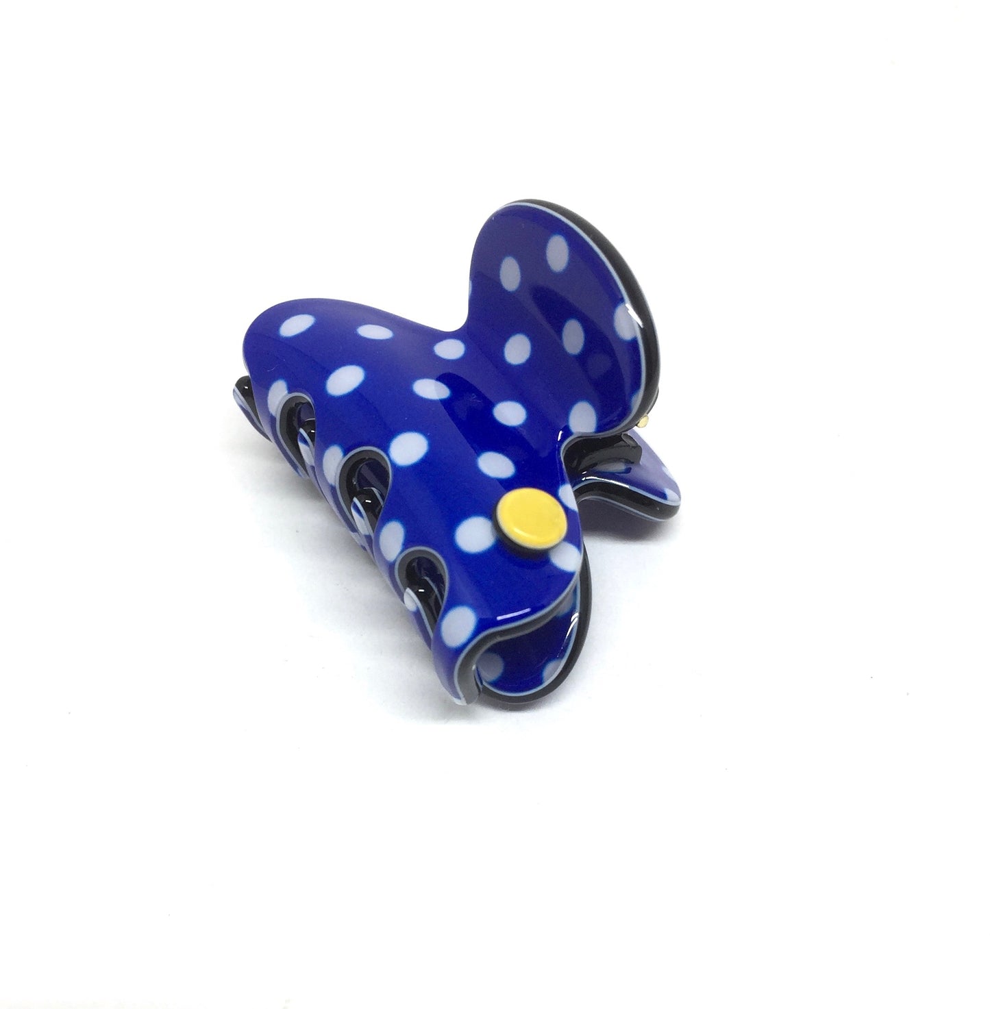 Barcelona mini claw - blue polka