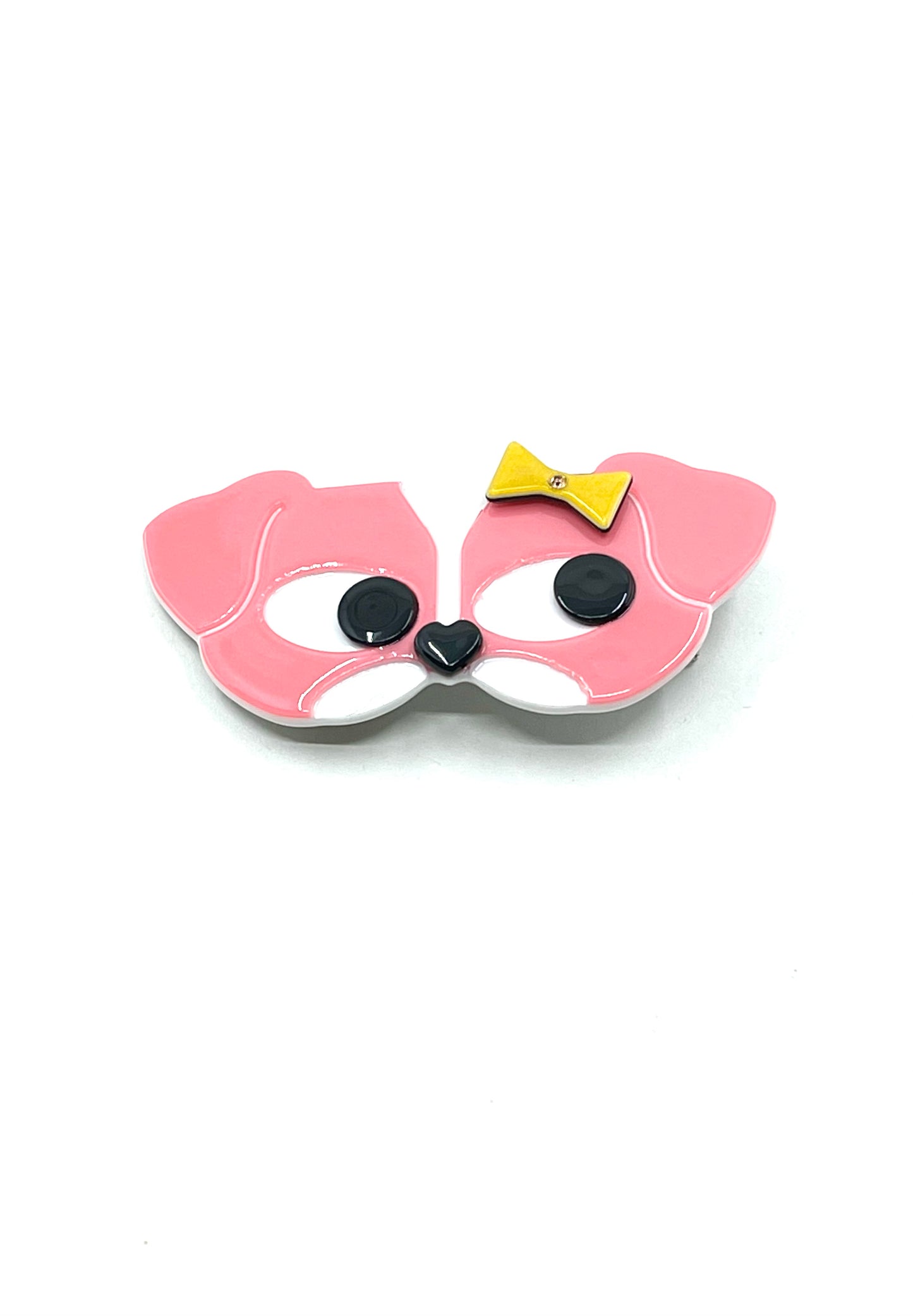Dog with bow - bright pink