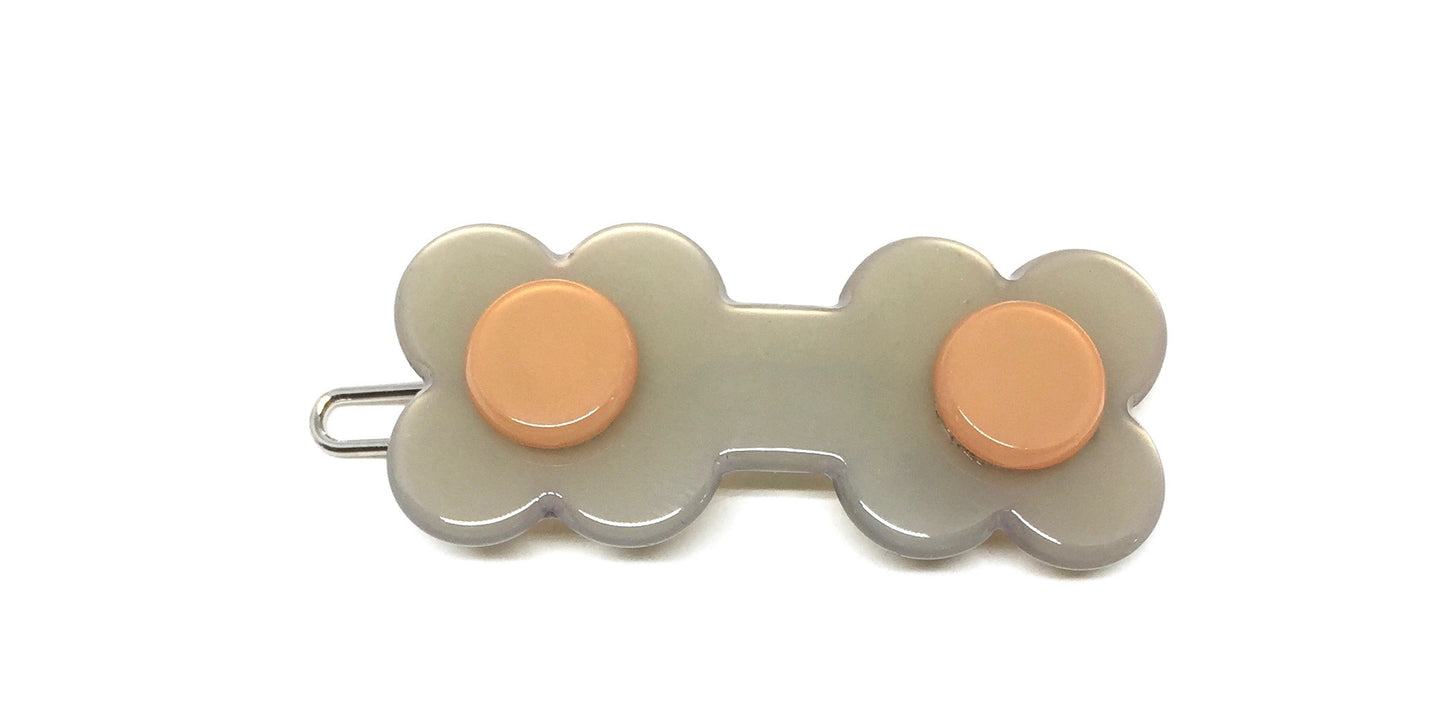 Hanover Duo Hairclip - pale grey