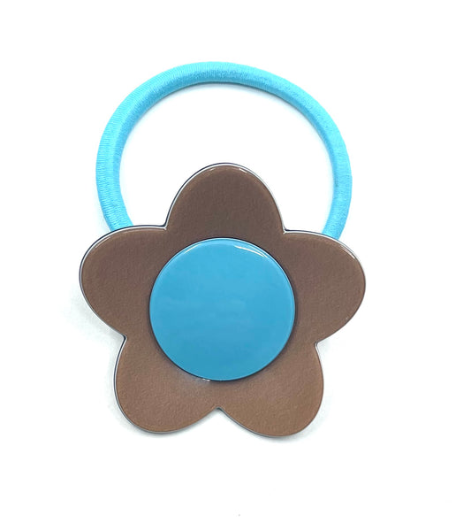 Bibi flower ponytail - Brown