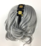Fancy flower headband - Black/gold