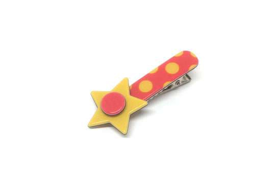 Little Inky star - pink polka