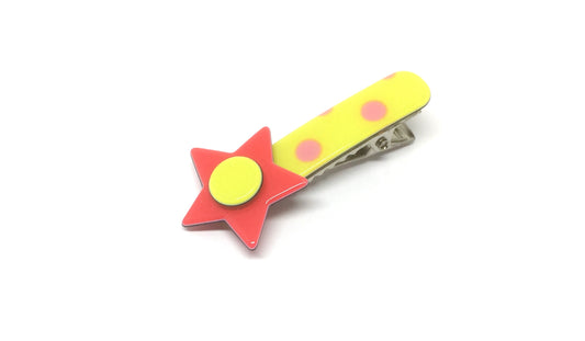 Little Inky star - yellow polka