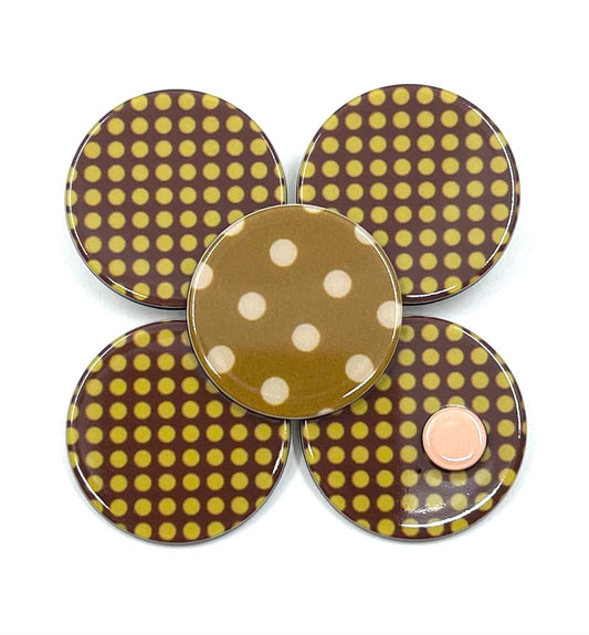 Florence brooch - Large - Yellow dot