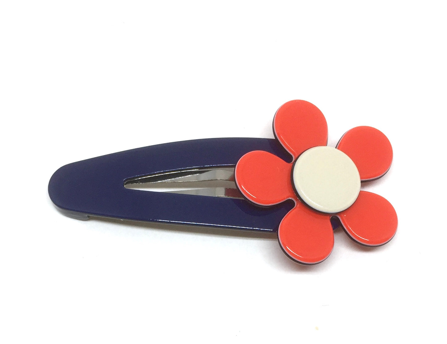 Flat flower click clack - Navy Orange