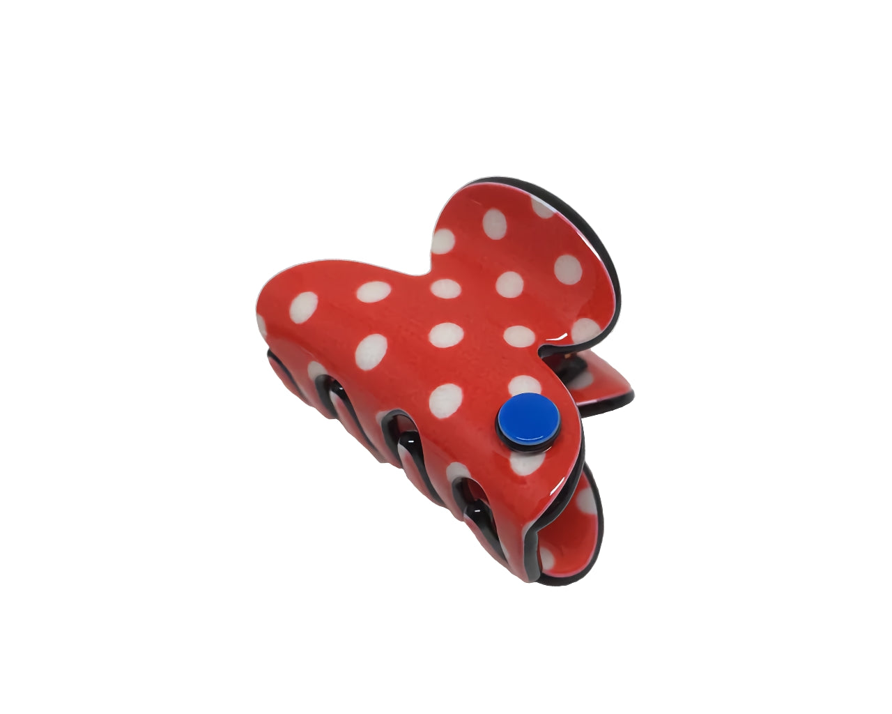 Barcelona mini claw - red polka