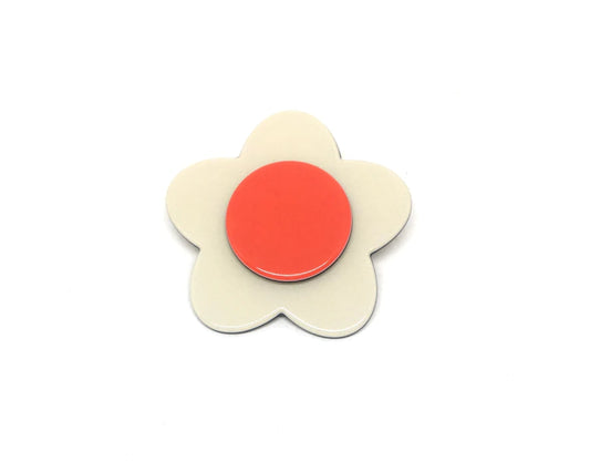 Bibi flower - Cream bright orange