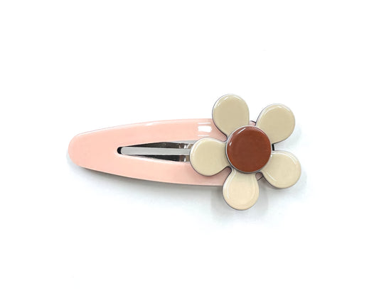 Flat flower click clack - Cream pale pink