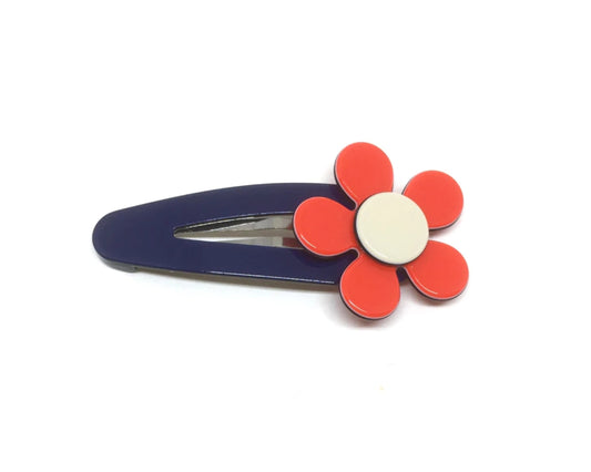 Flat flower click clack - Navy Orange