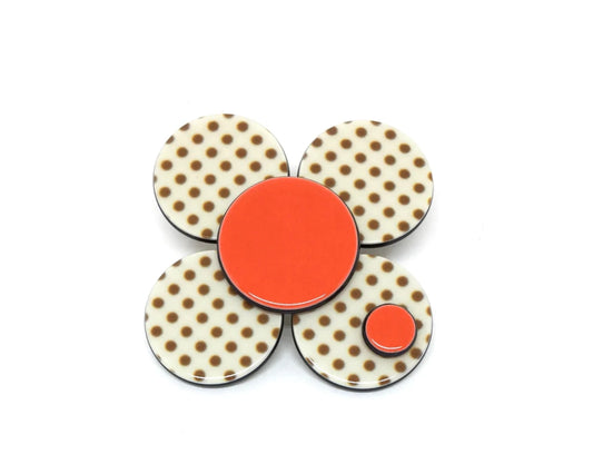 Florence flower - Cream polka