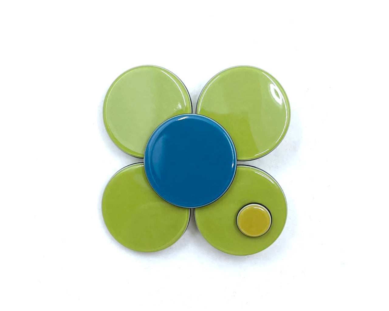 Florence flower - Green bright blue