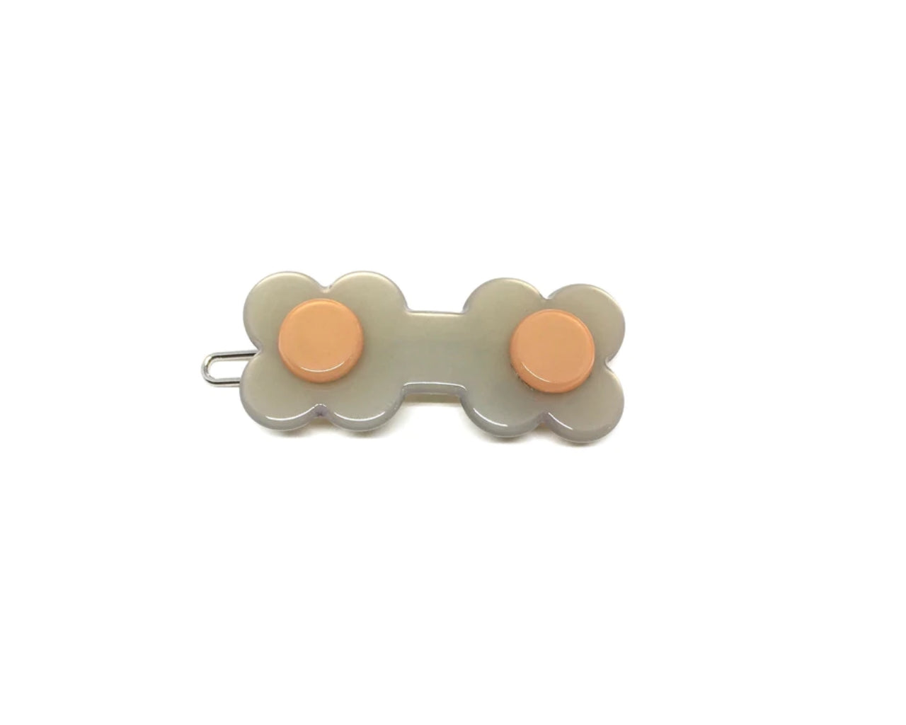 Hanover Duo Hairclip - pale grey