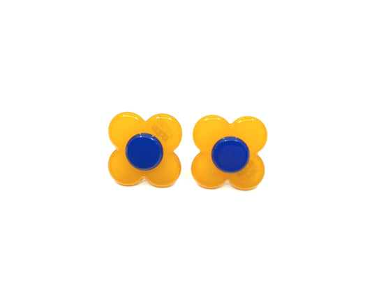 Hanover Earrings - Citrus / Blue