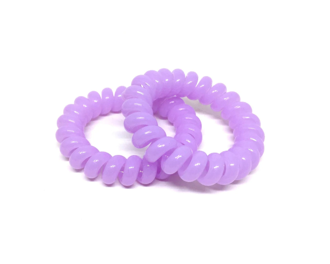 Large Spiral Hair Ties - lilac